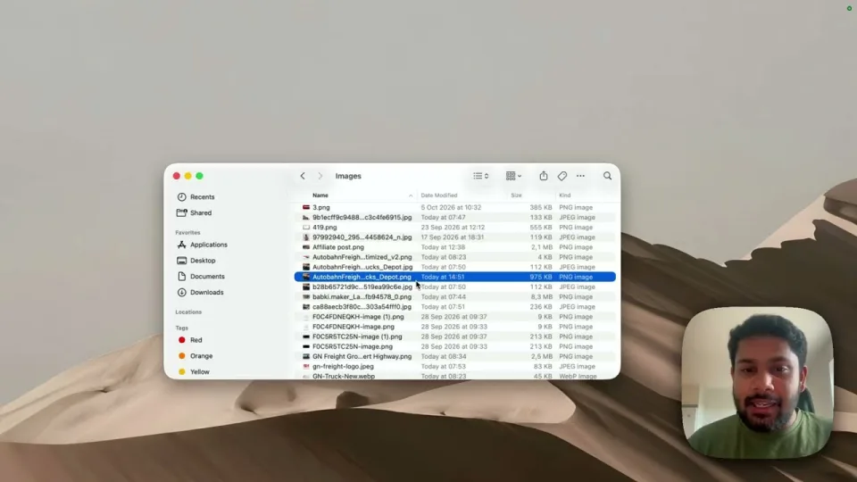 Incredible sorting the files in a Finder folder on a Mac