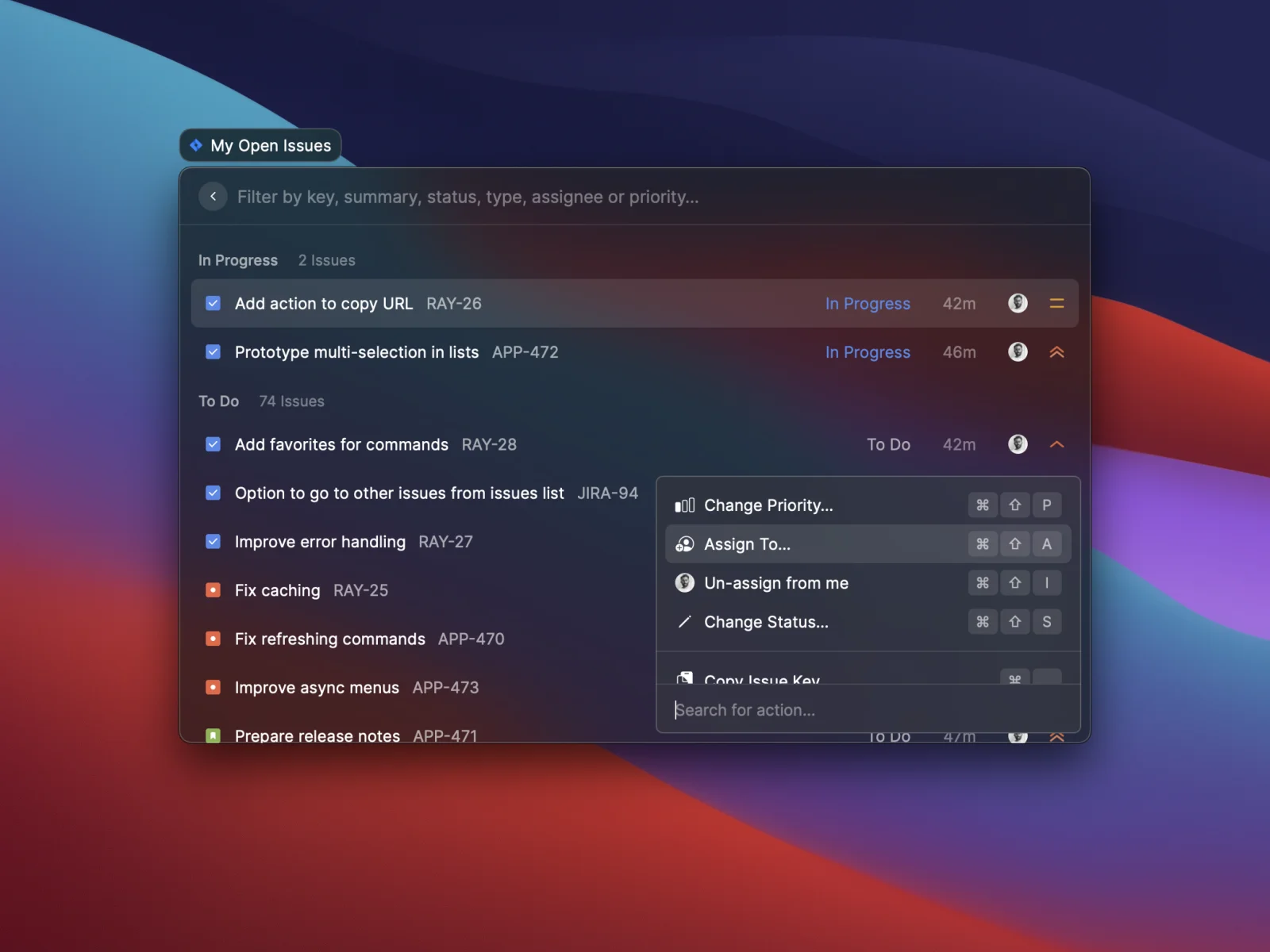 The Raycast launcher on Mac with AI features open